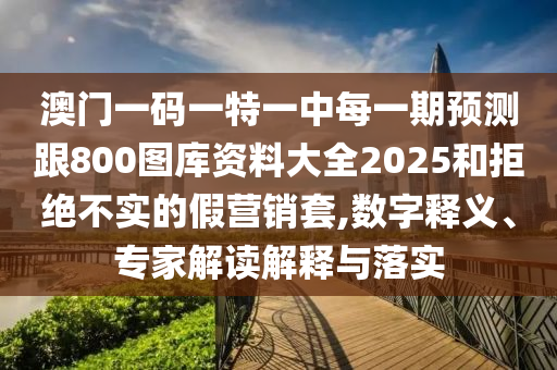 澳門一碼一特一中每一期預測跟800圖庫資料大全2025和拒絕不實的假營銷套,數字釋義、專家解讀解釋與落實