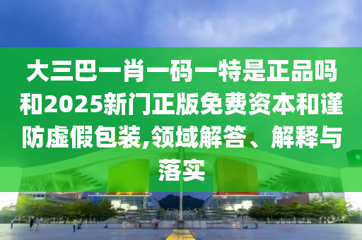 大三巴一肖一碼一特是正品嗎和2025新門正版免費資本和謹(jǐn)防虛假包裝,領(lǐng)域解答、解釋與落實
